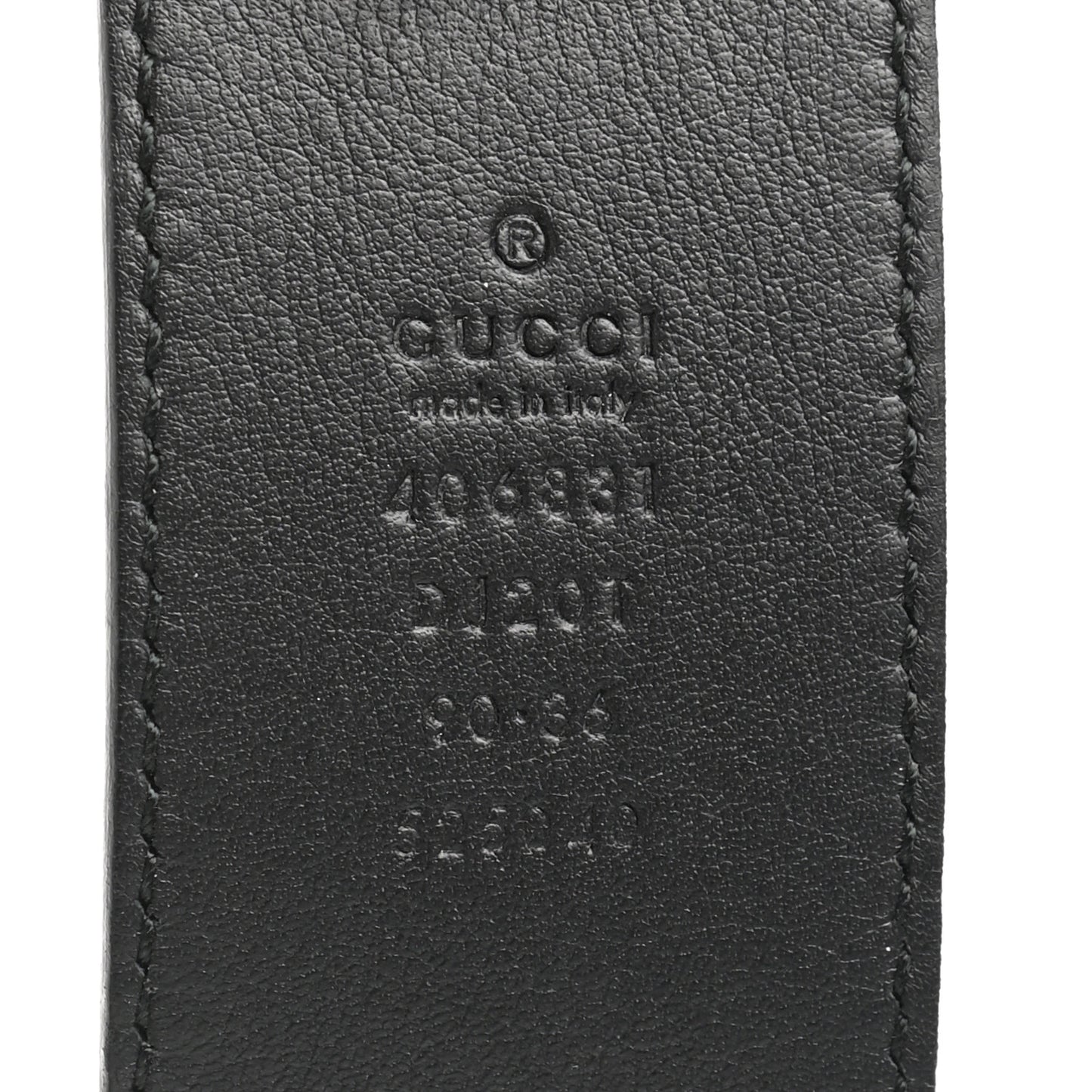 Textured Calfskin Double G 40mm Belt 90 36 Black