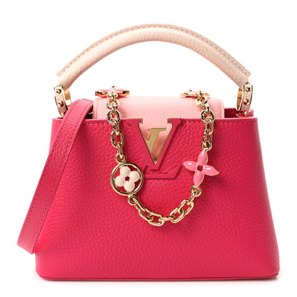 Louis Vuitton Taurillon Flower Chain Capucines Mini  Rose Pondicherry 1 of 9
