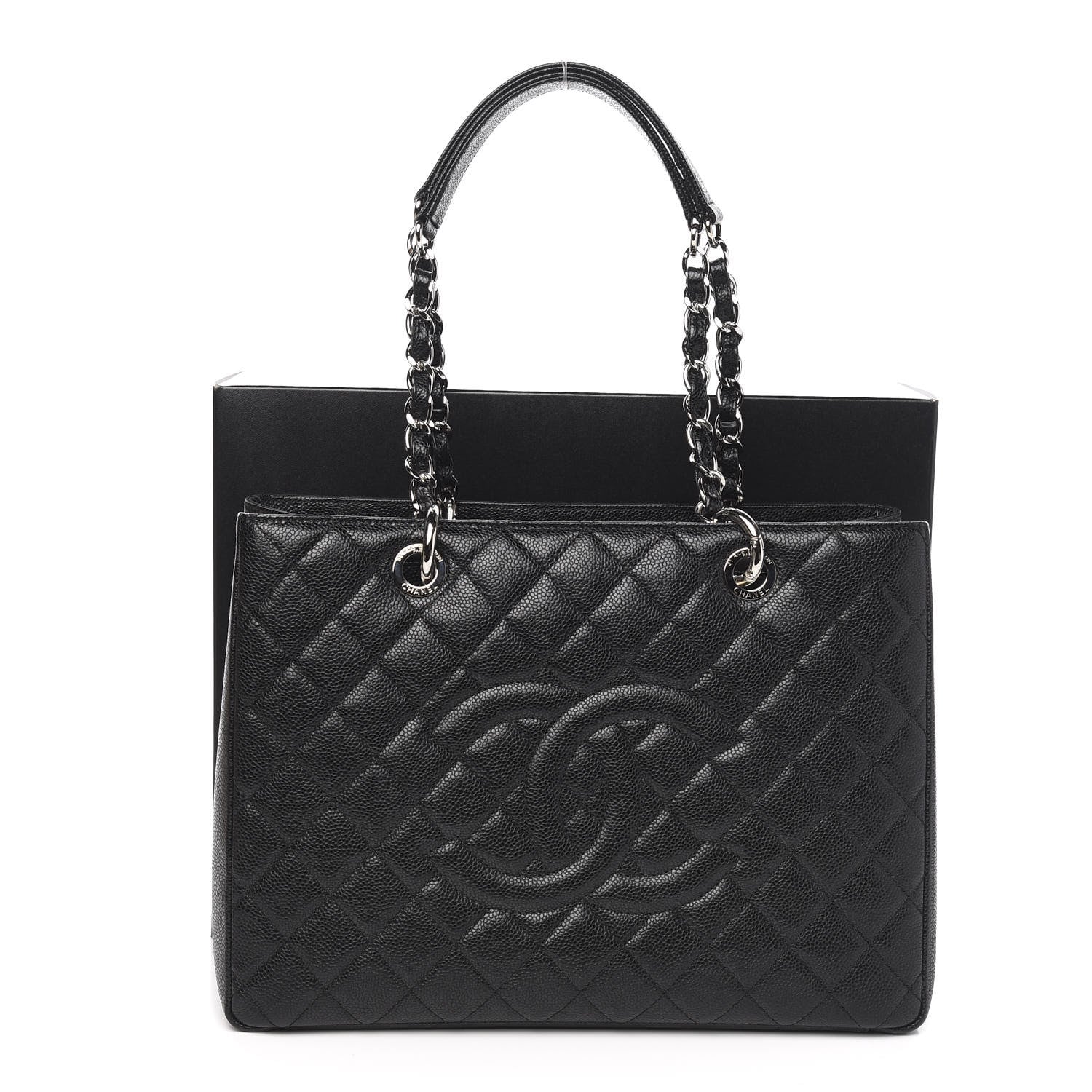 Chanel Caviar Quilted Grand Shopping Tote GST Black 10 of 10