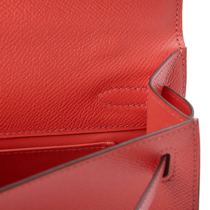 Hermes Epsom Kelly Pochette Clutch Rose Jaipur 27 of 29