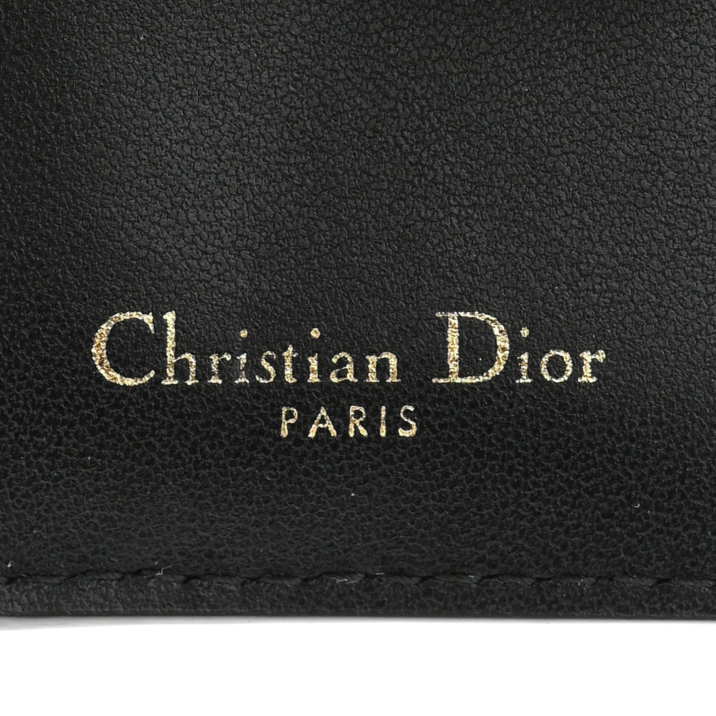 Supple Calfskin Cannage Caro Dandelion Card Holder Black
