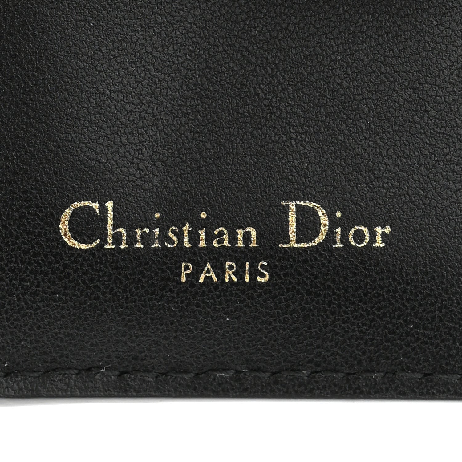 Christian Dior Supple Calfskin Cannage Caro Dandelion Card Holder Black 6 of 7