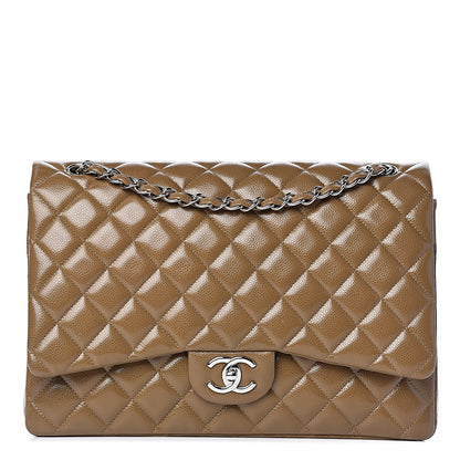 Chanel Caviar Quilted Maxi Double Flap Brown 1 of 11