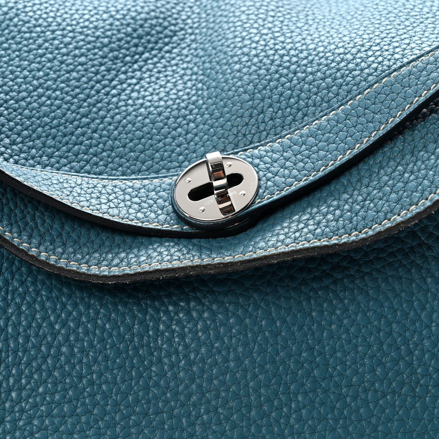 Hermes Taurillon Clemence Lindy 34 Bleu Jean 8 of 10
