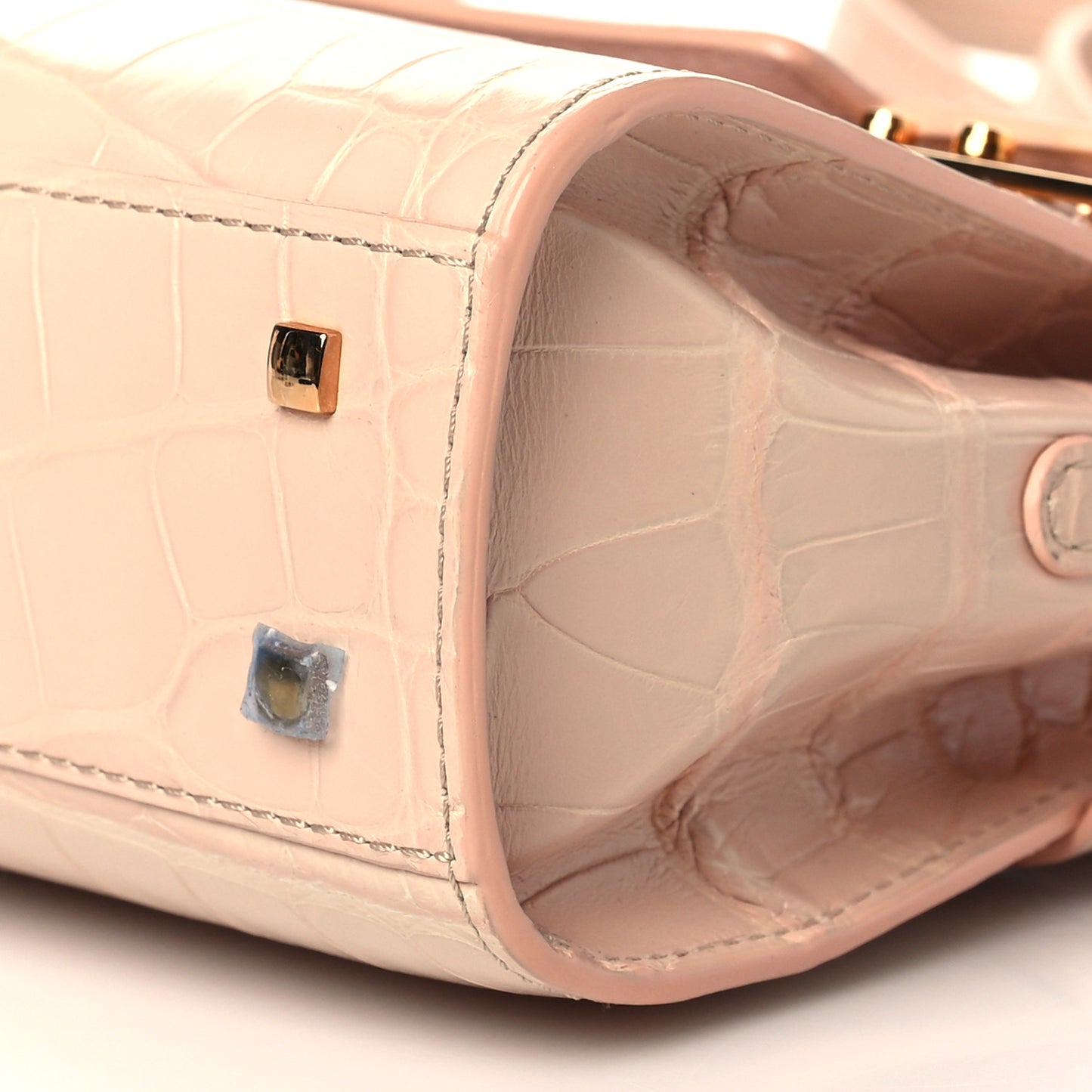 Alligator Micro Tempete Satchel Nude