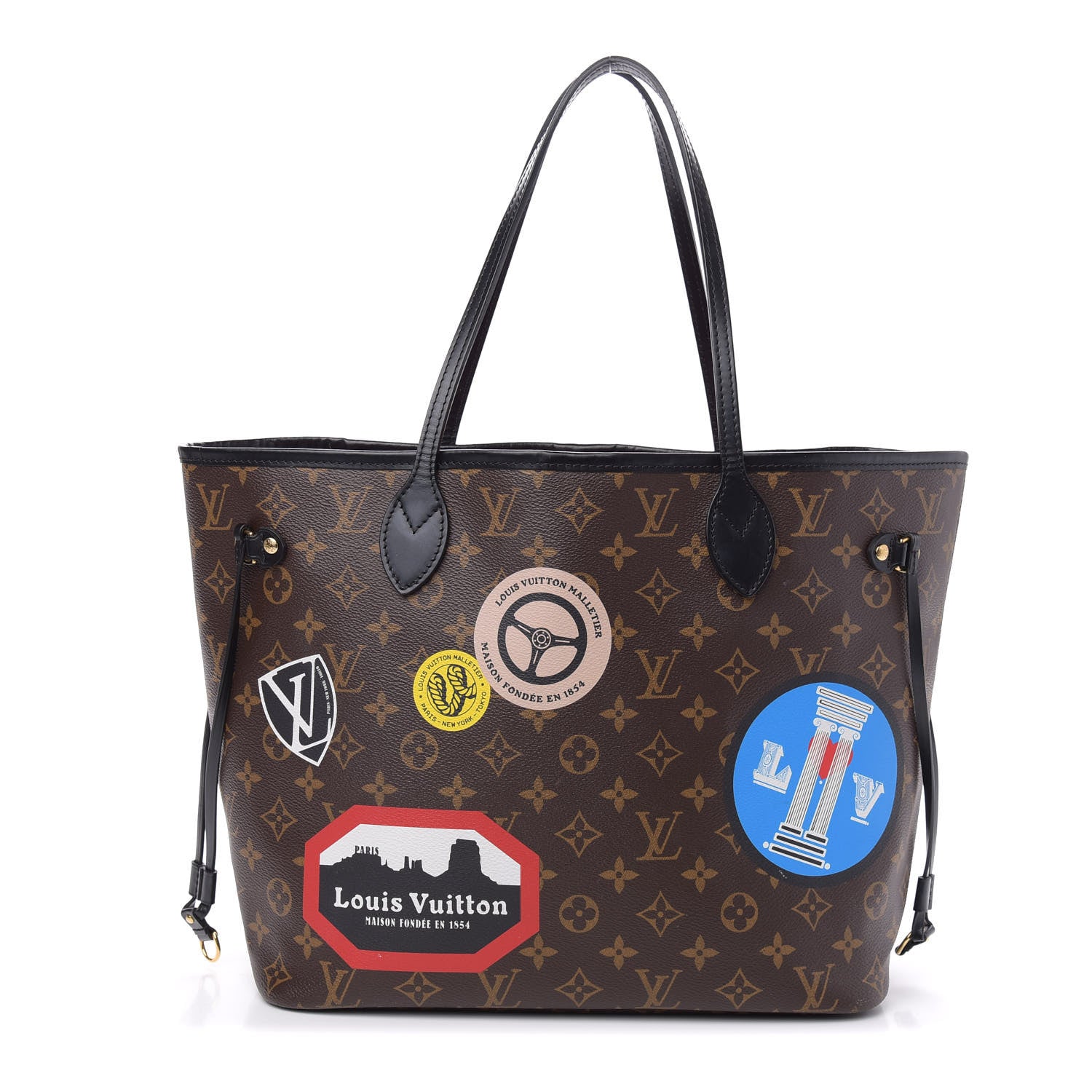 Louis Vuitton Monogram World Tour Neverfull MM 3 of 11