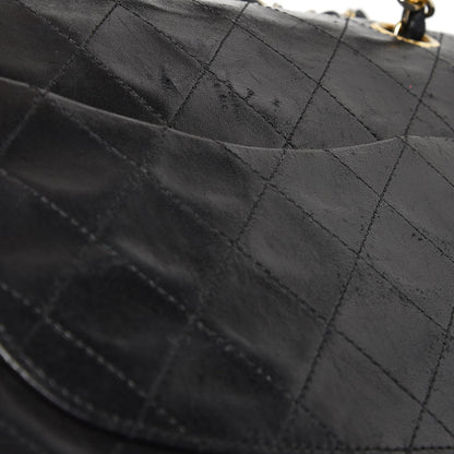Chanel Lambskin Quilted Medium Double Flap Black 11 of 17