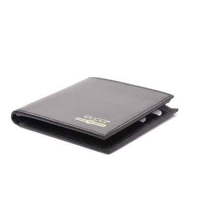 Gucci Plutone Calfskin Logo Bi-Fold Wallet Black 6 of 9
