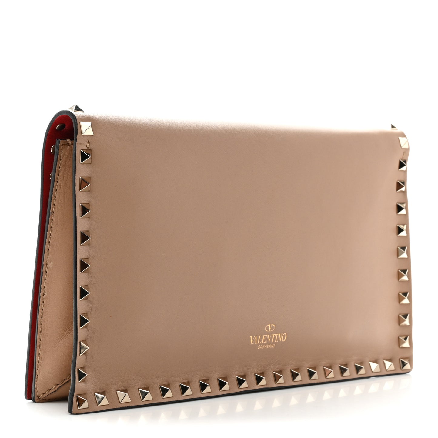 Nappa Rockstud Wristlet Clutch  Alpaca