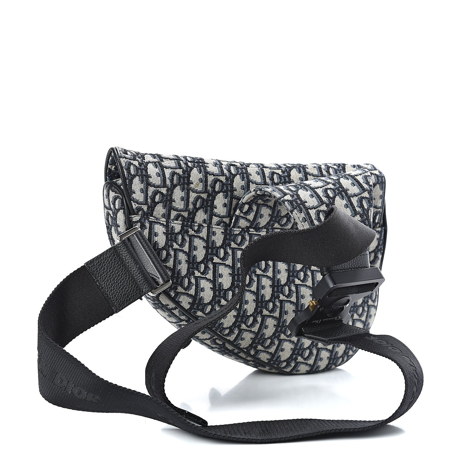 Christian Dior Oblique Mens Saddle Bag Blue 3 of 10