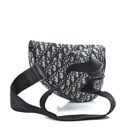 Christian Dior Oblique Mens Saddle Bag Blue 3 of 10