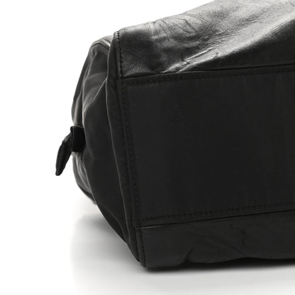 Prada Tessuto Nylon Glace Calf Logo Shoulder Bag Black 8 of 12