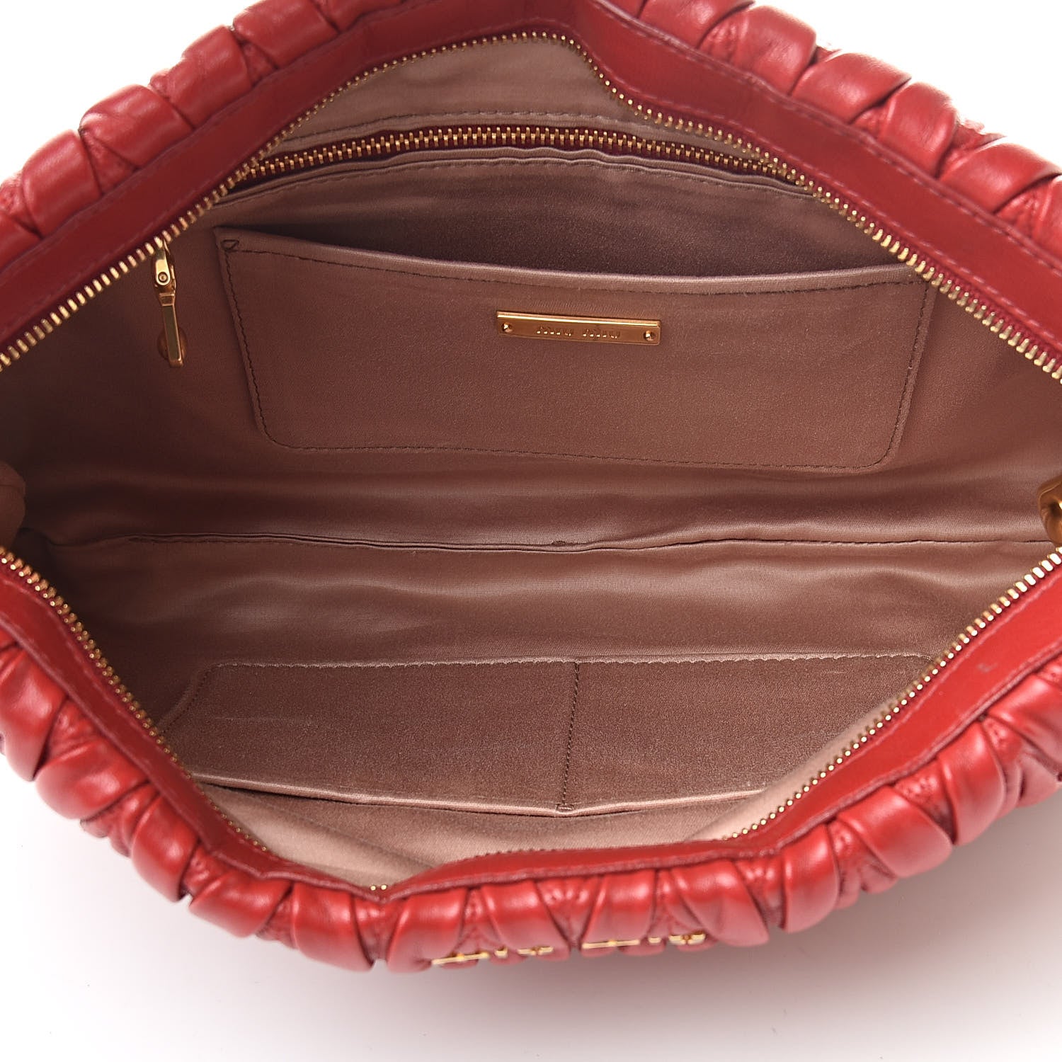 Miu Miu Nappa Matelasse Clutch Fuoco 5 of 7