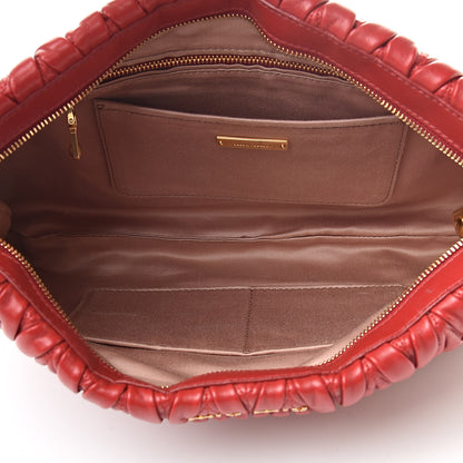 Miu Miu Nappa Matelasse Clutch Fuoco 5 of 7