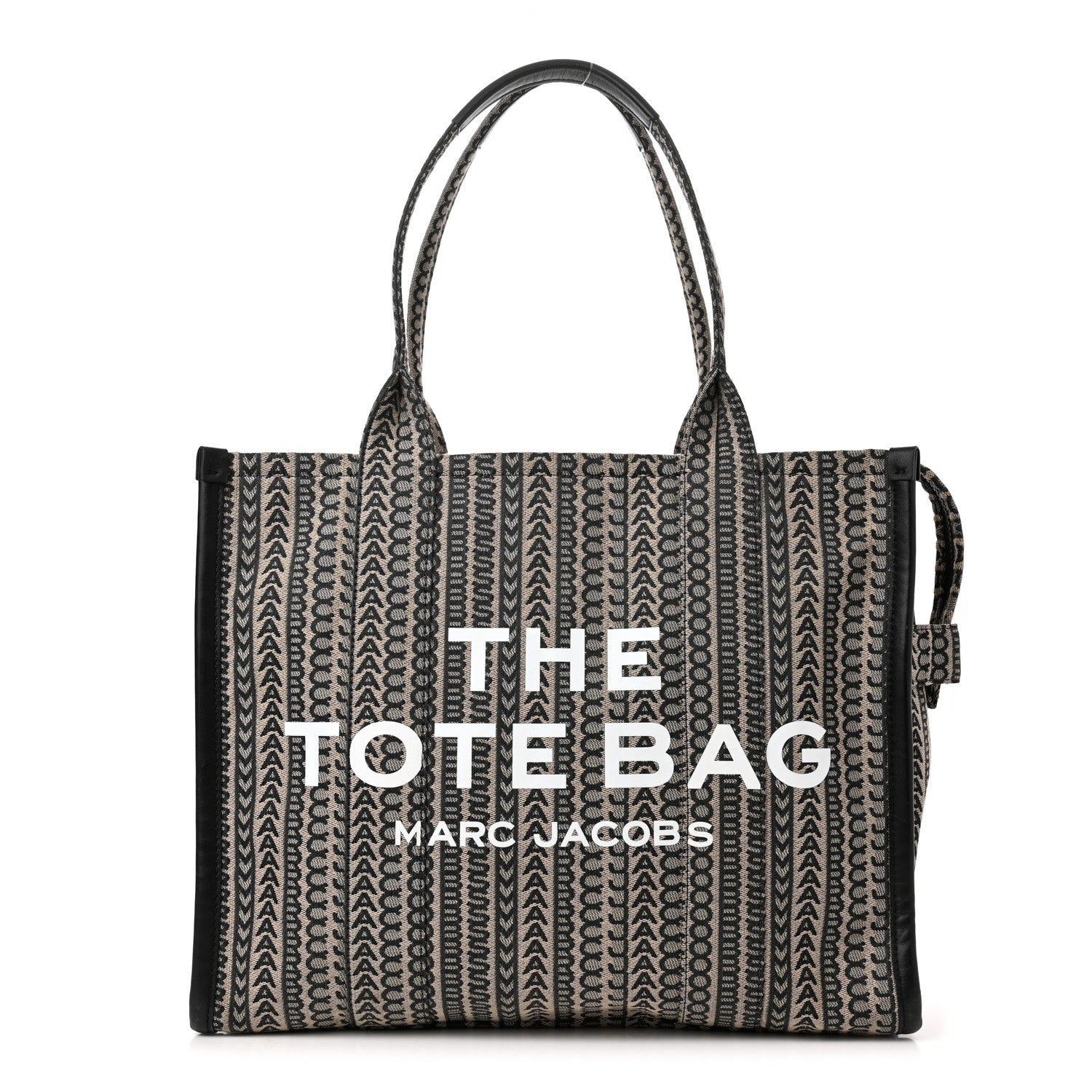 Marc Jacobs Cotton Jacquard Monogram Large The Traveler Tote Bag Beige Multicolor 1 of 10