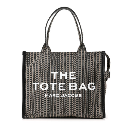 Marc Jacobs Cotton Jacquard Monogram Large The Traveler Tote Bag Beige Multicolor 1 of 10
