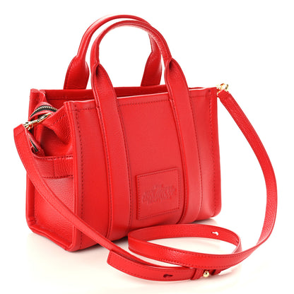 Marc Jacobs Grained Calfskin Small The Tote Bag Red 2 of 11