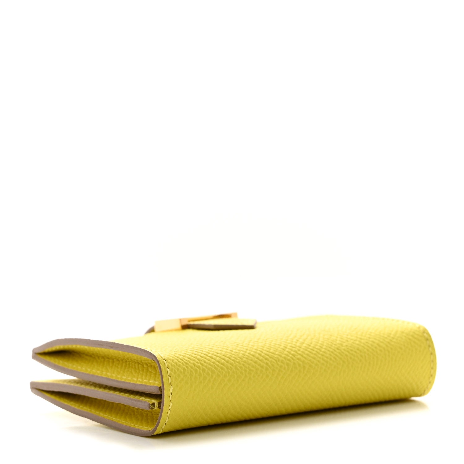 Hermes Epsom Bearn Card Holder Wallet Lime 4 of 9