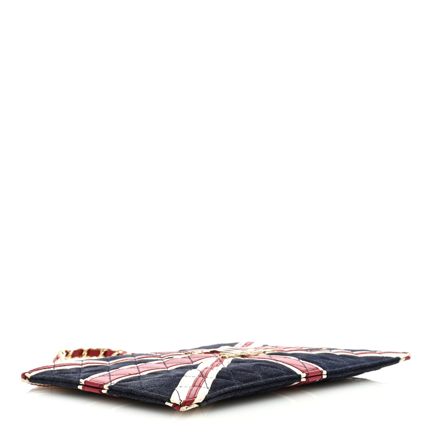 Velvet Union Jack Clutch Navy Red