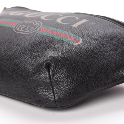 Gucci Grained Calfskin Logo Belt Bag Black 9 of 12
