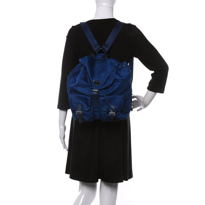 Prada Tessuto Nylon Saffiano Vela Backpack Bleuette 2 of 11