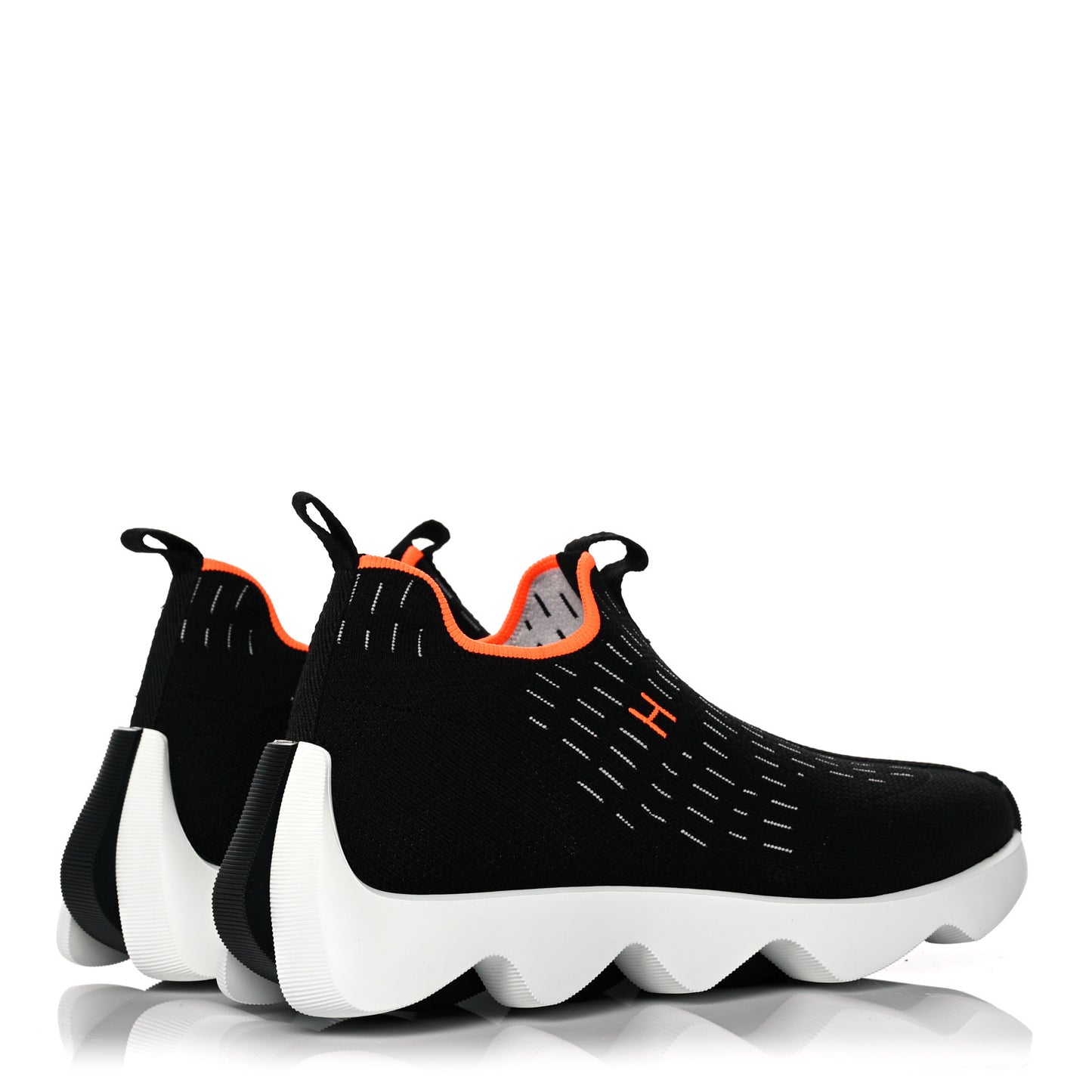 Technical Canvas Goatskin Womens Eclair Sneakers 38.5 Black