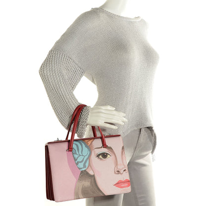 Prada Saffiano Print Makeup Face Tote Alabastro Fuoco 2 of 9