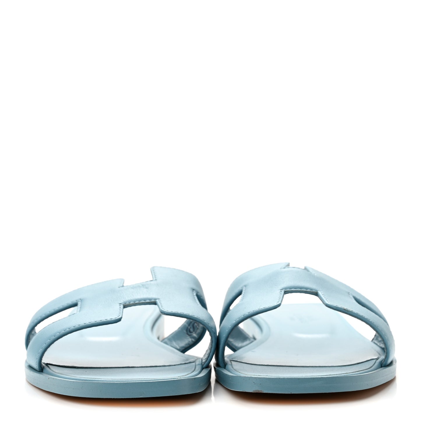 Box Calfskin Oran Sandals 37 36 Light Bleu