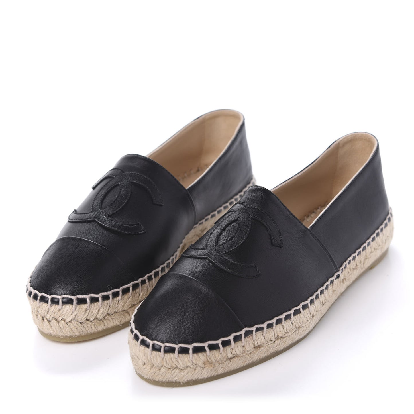 Lambskin CC Espadrilles 36 Black