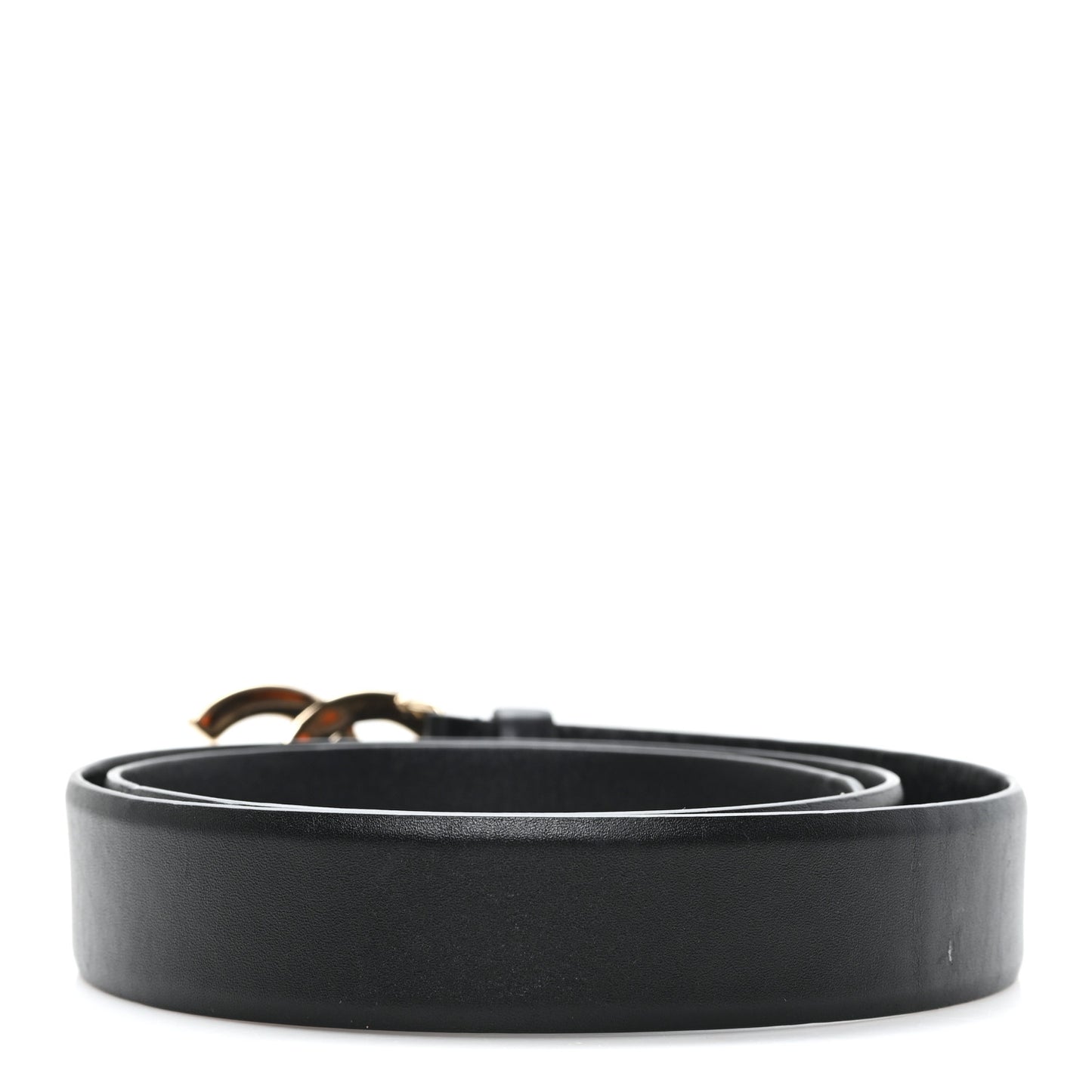 Calfskin Crystal Metal Quilted CC Belt 85 34 Black
