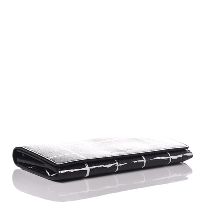 Balenciaga Saffiano Square Check Wallet Black White 4 of 8