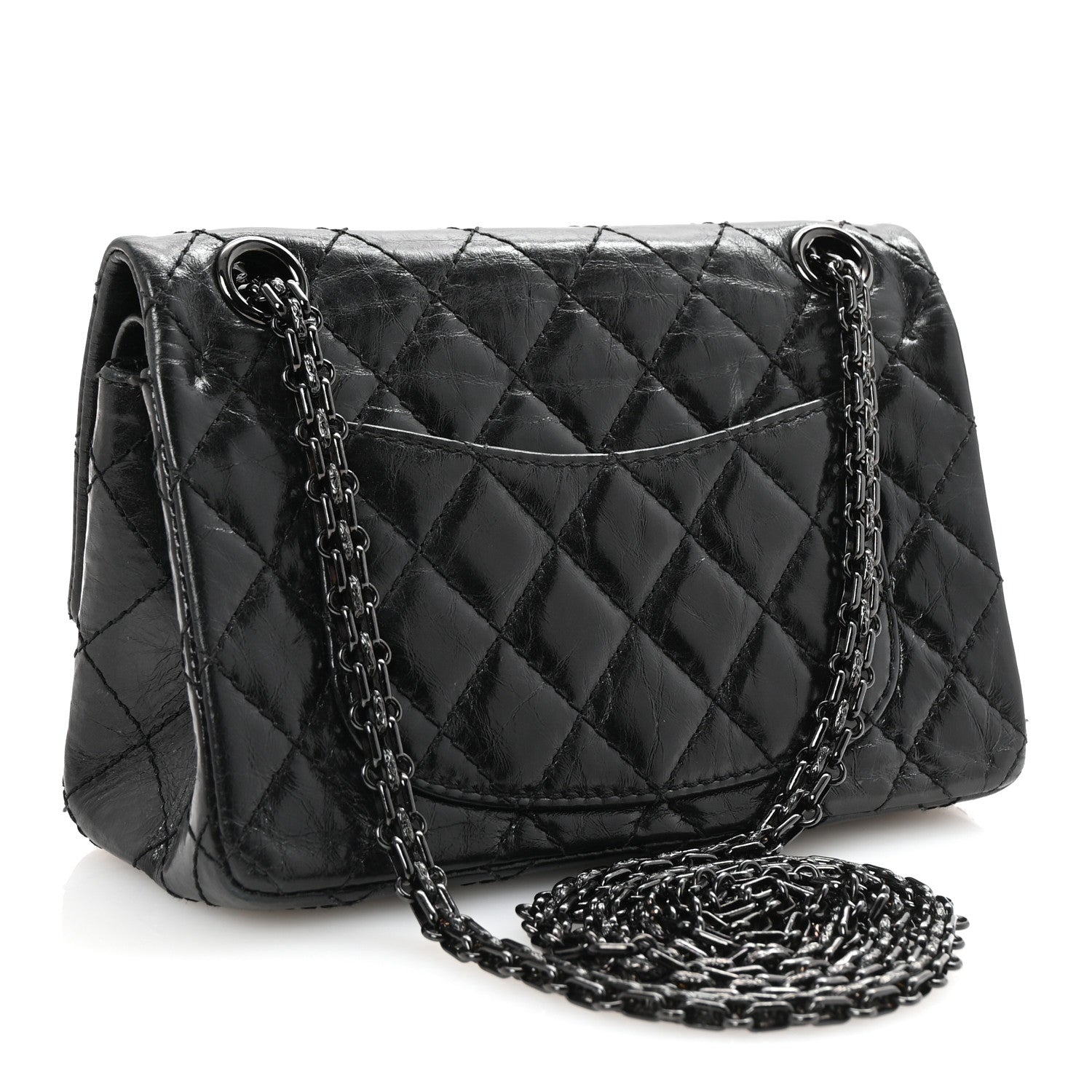 Chanel Aged Calfskin Quilted 2.55 Reissue Mini Flap So Black 3 of 10