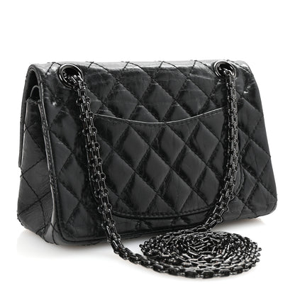 Chanel Aged Calfskin Quilted 2.55 Reissue Mini Flap So Black 3 of 10