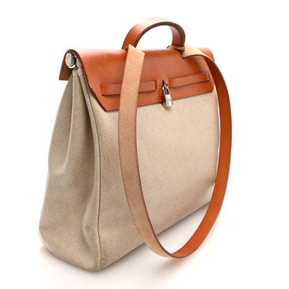Hermes Toile Vache Calfskin Herbag 2 in 1 36 MM Natural 3 of 13