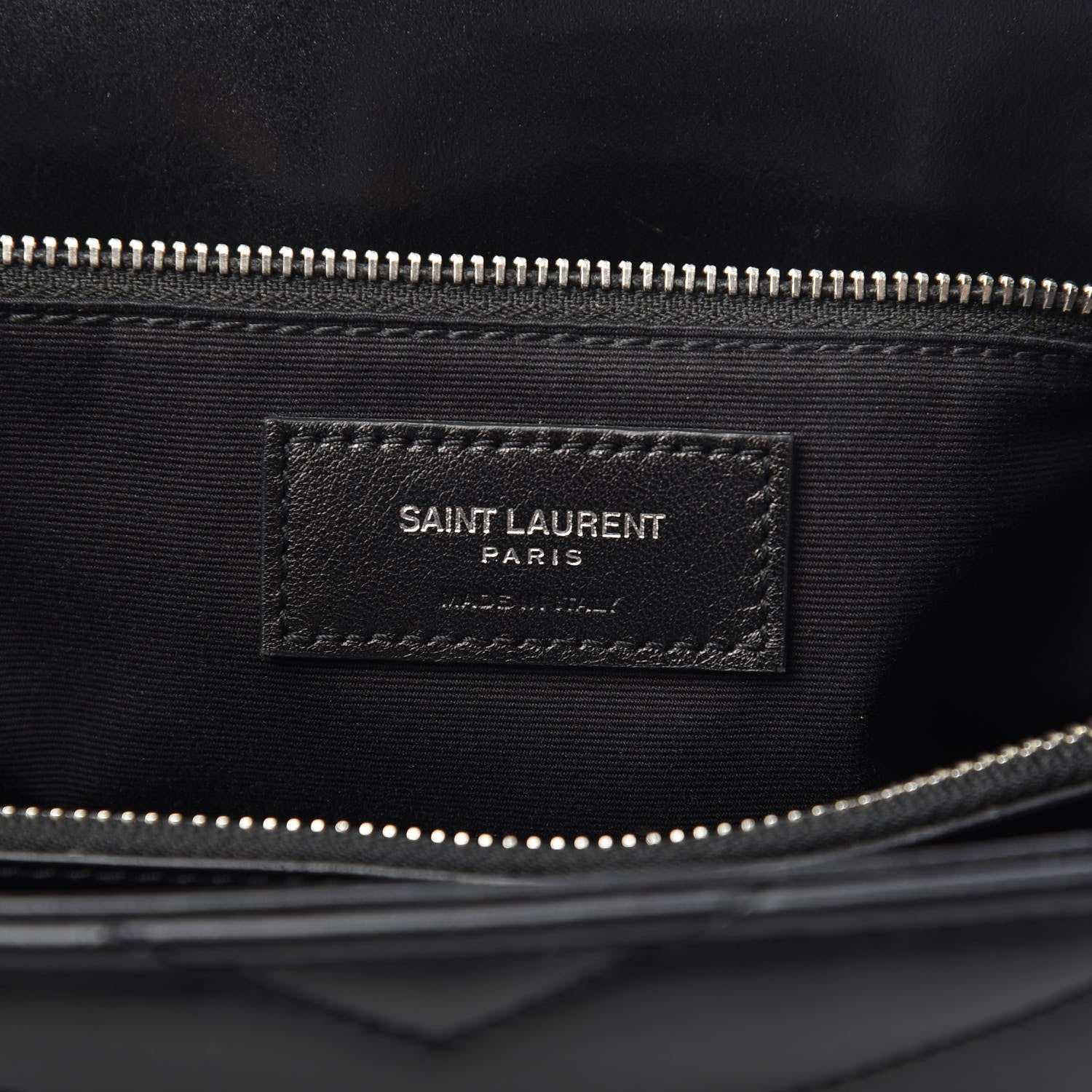 Saint Laurent Calfskin Y Quilted Monogram Large Loulou Chain Satchel Black 6 of 13