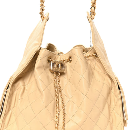Chanel Caviar Quilted Medium Chanel 25 Handbag Beige 8 of 10