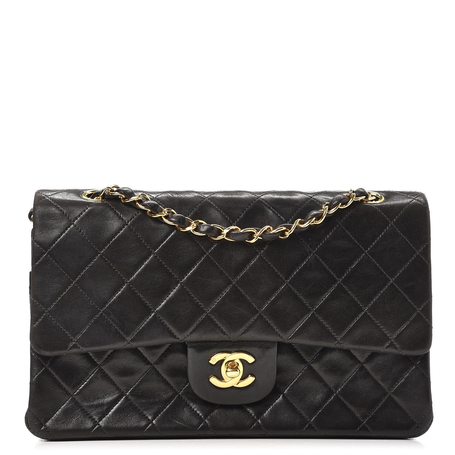 Chanel Lambskin Quilted Medium Double Flap Black 1 of 10