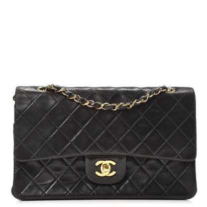 Chanel Lambskin Quilted Medium Double Flap Black 1 of 10