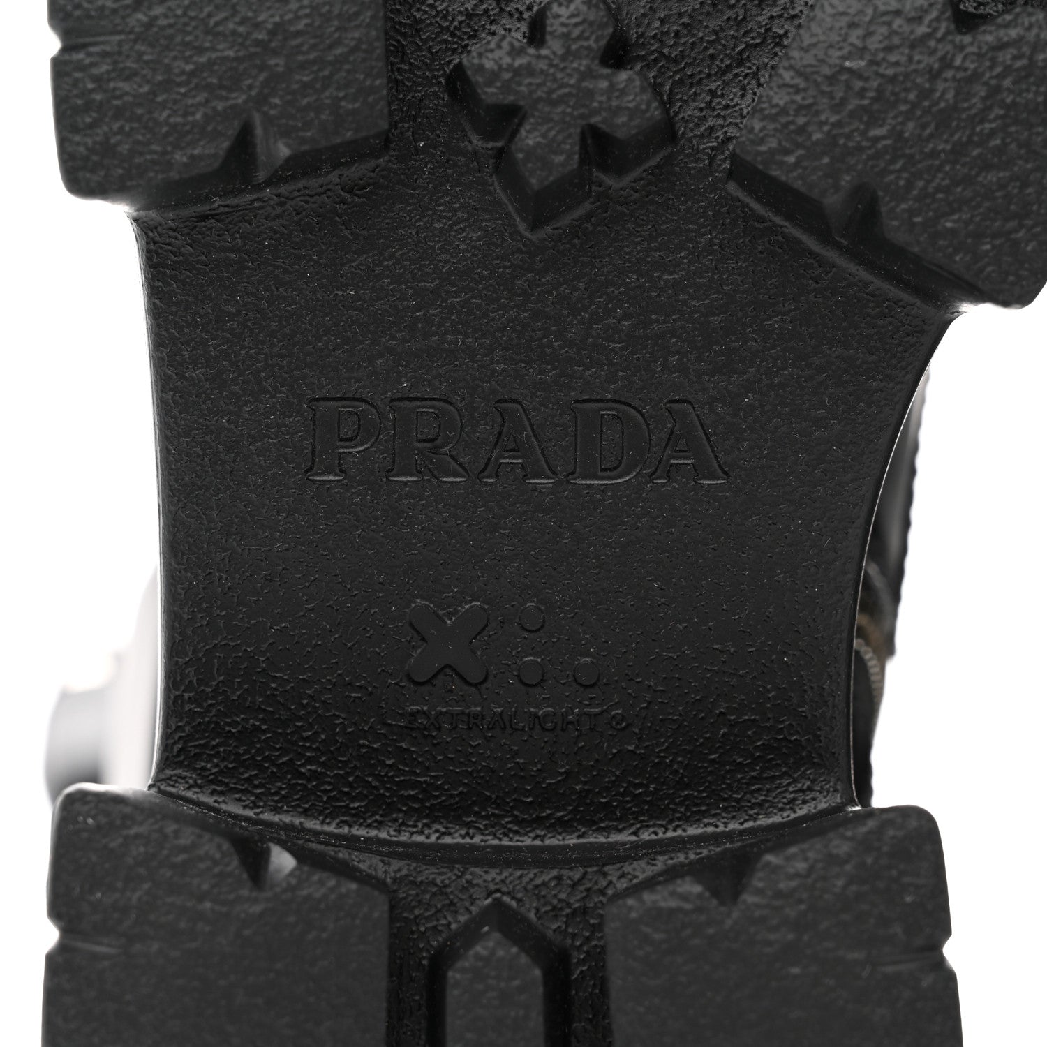 Prada Spazzolato Rois Re-Nylon Metal Triangle Logo Monolith Pouch Pocket 55mm Tall Combat Boots 41 Black 8 of 8