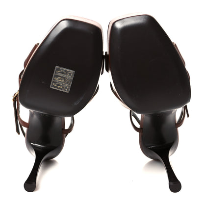 Saint Laurent Smooth Calfskin Debbie 85 Platform Sandal 37.5 Aesthetic Brown 6 of 10