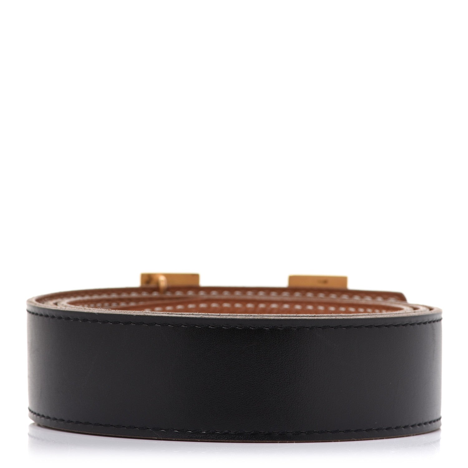 Hermes Box Togo 38mm H Belt 90 Black Gold 2 of 7