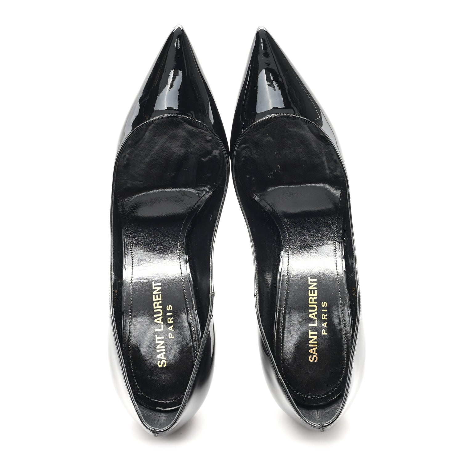 Saint Laurent Patent Calfskin Zoe 105 Pump 38.5 Black 1758913