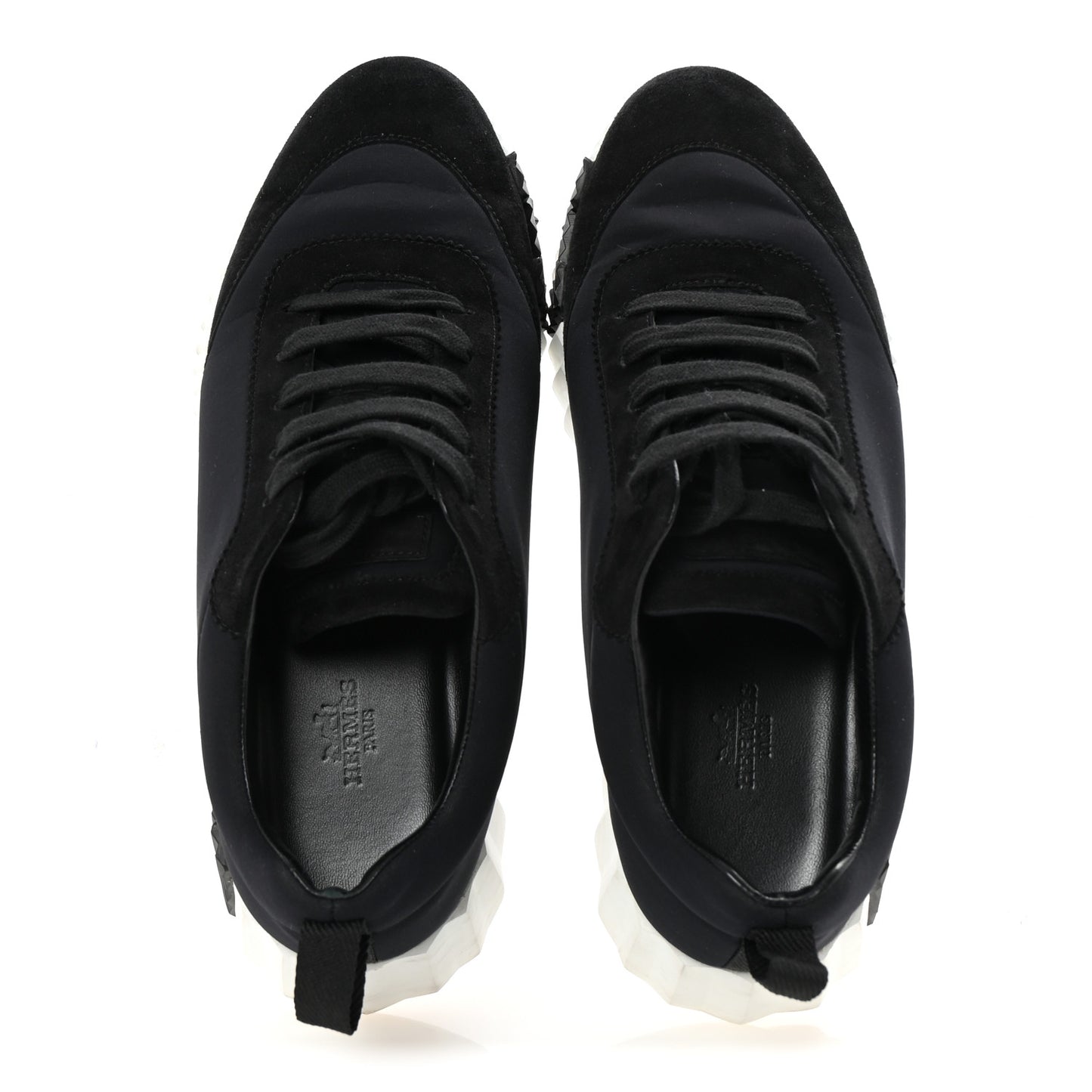 Chevre Velours Toile Bouncing Sneakers 38 Black