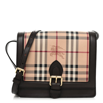 Burberry Haymarket Check Paisley Crossbody Brown 1 of 10