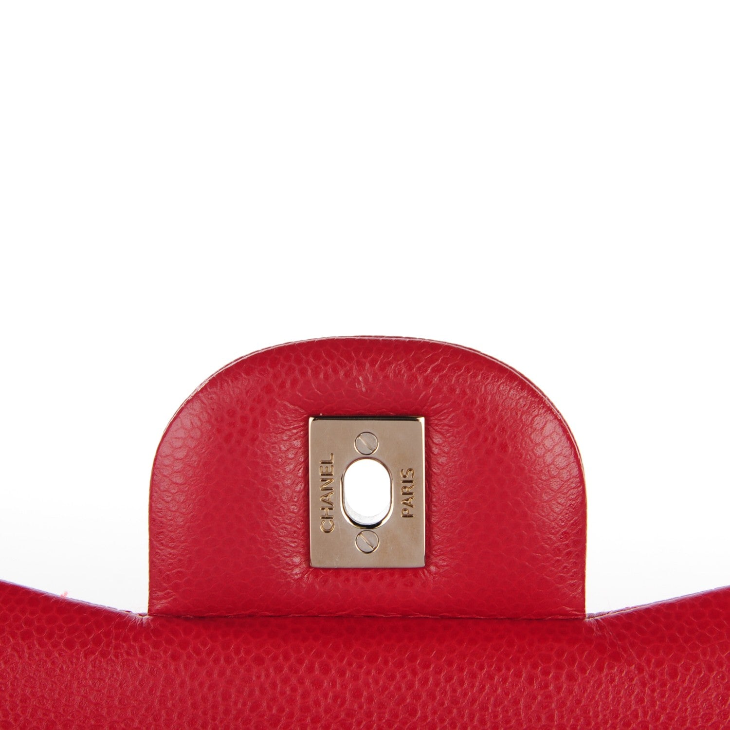 Chanel Caviar Quilted Jumbo Double Flap Red 5 of 9