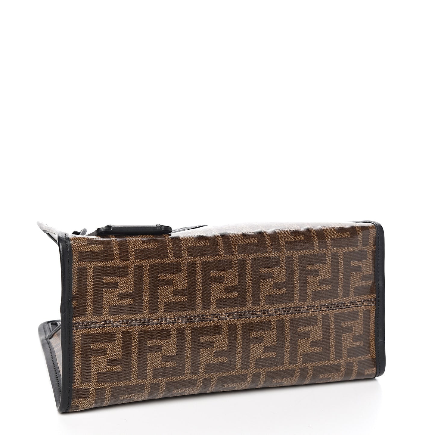 Glazed Fabric Vitello Century FF 1974 Stamp Patch Mini Peekaboo Defender Cover Mogano Panna Black