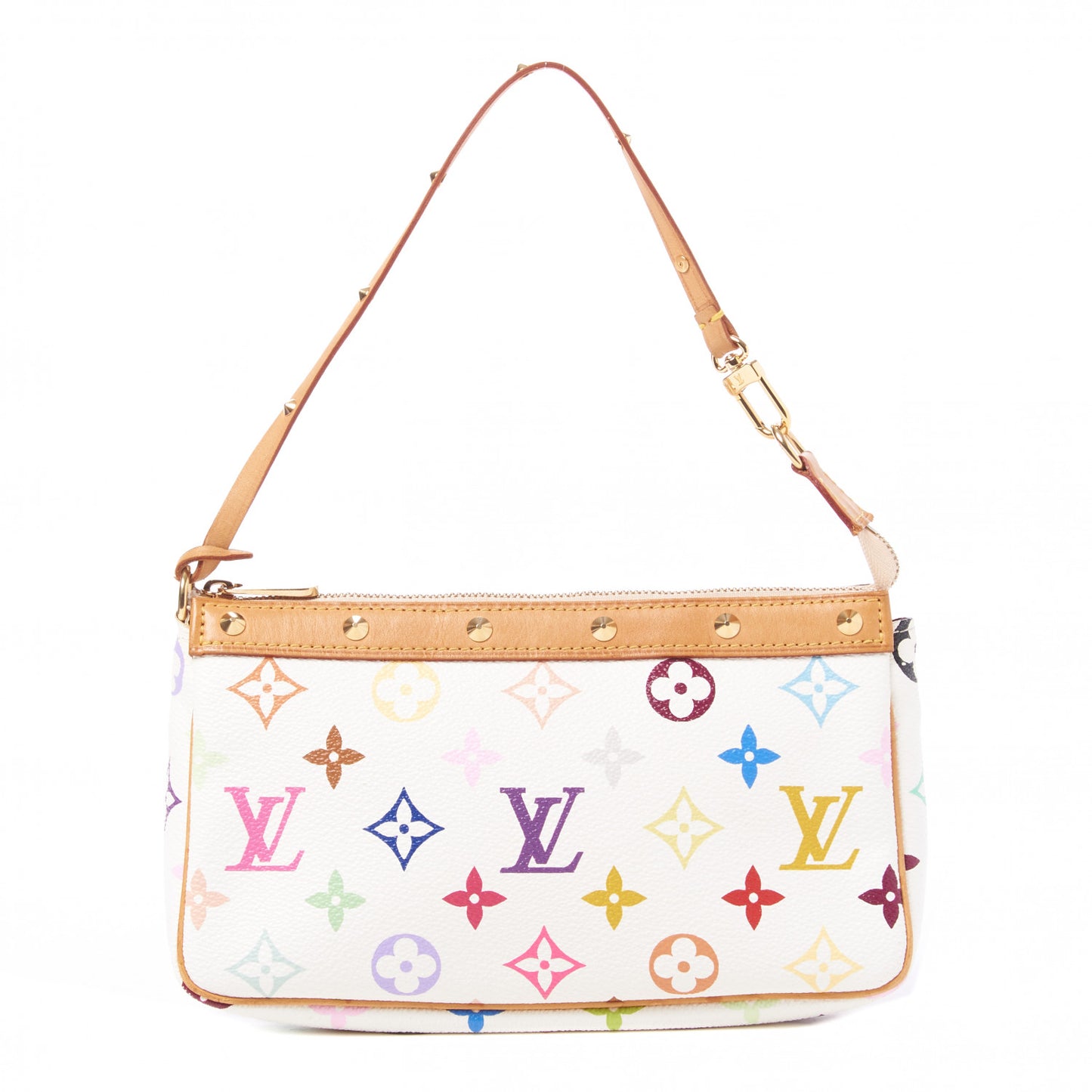 Monogram Multicolor Pochette Accessories White