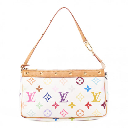 Louis Vuitton Monogram Multicolor Pochette Accessories White 1 of 8