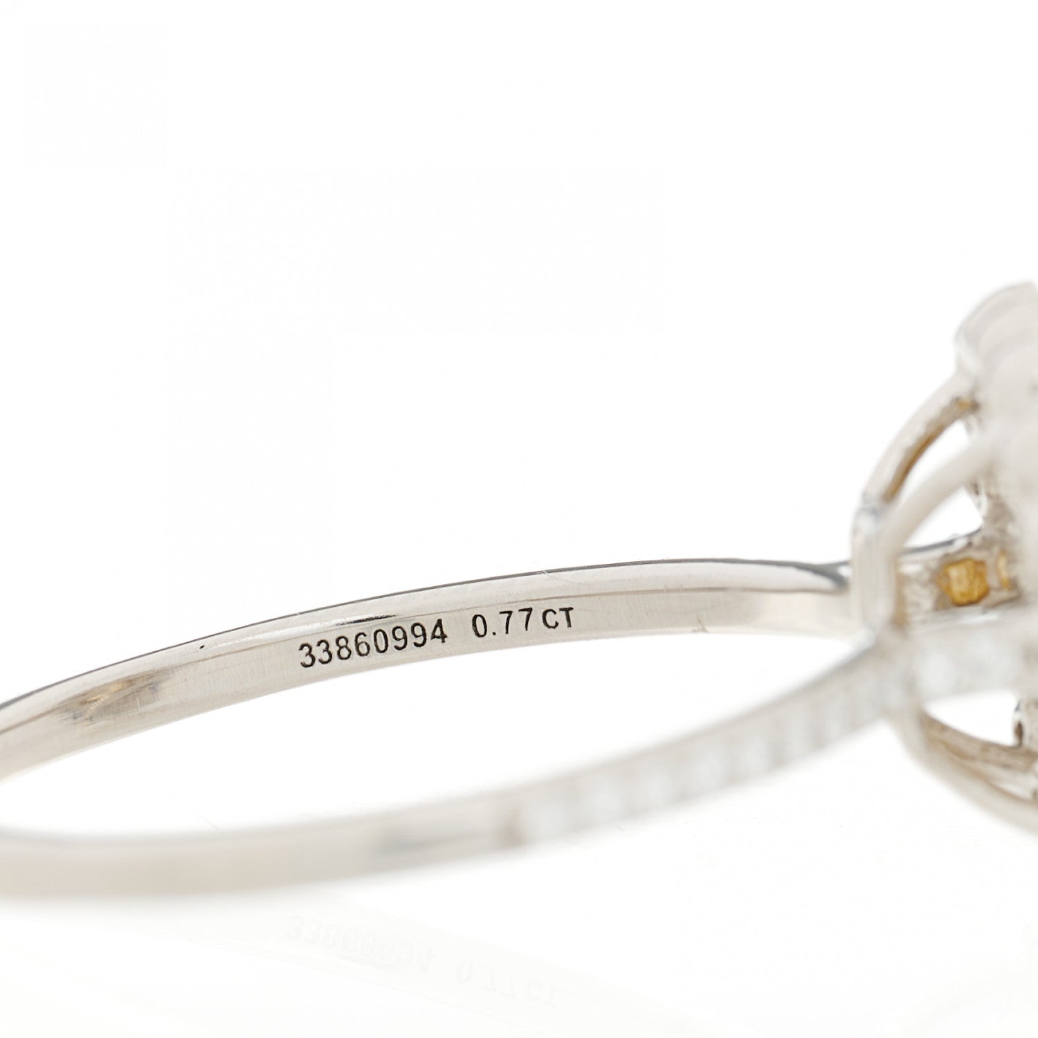 Tiffany Platinum 18K Yellow Gold Fancy Intense Yellow Diamond .77ct Enchant Cushion Engagement Ring 65 11 6 of 7