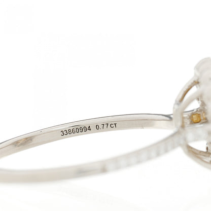 Tiffany Platinum 18K Yellow Gold Fancy Intense Yellow Diamond .77ct Enchant Cushion Engagement Ring 65 11 6 of 7